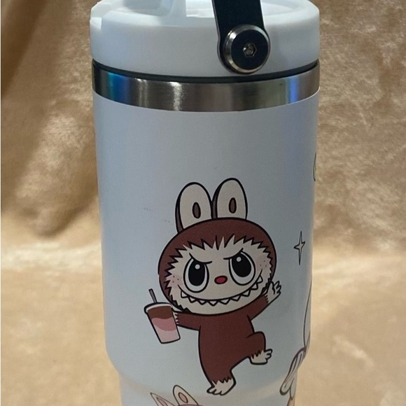 Stanley White and Pink Labubu Insulated Bottle - Picture 9 of 13